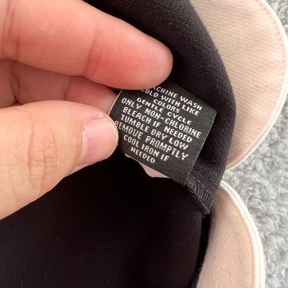 Victoria Beckham Blouse 2X Womens Top Black white Twill Tank Scallop Preppy - Picture 5 of 8